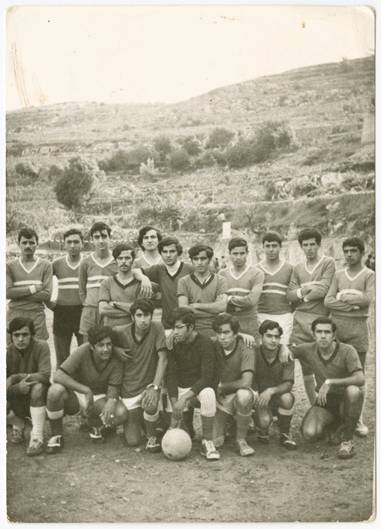 Équipe de Taybeh, 1968. La formation tenta avec d’autres de mettre sur pied un championnat palestinien dans les années 1960. © The Palestinian Museum